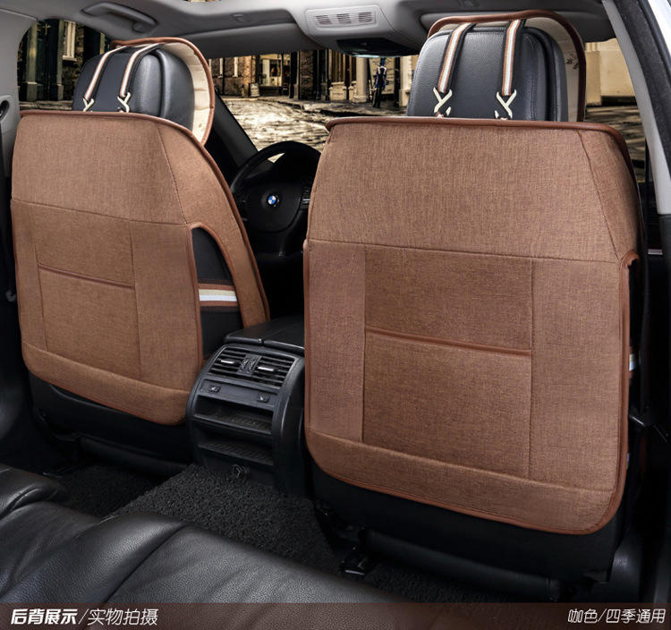 16四季BX1614款全亚麻3D汽车坐垫 新款布艺座垫座套内饰用品