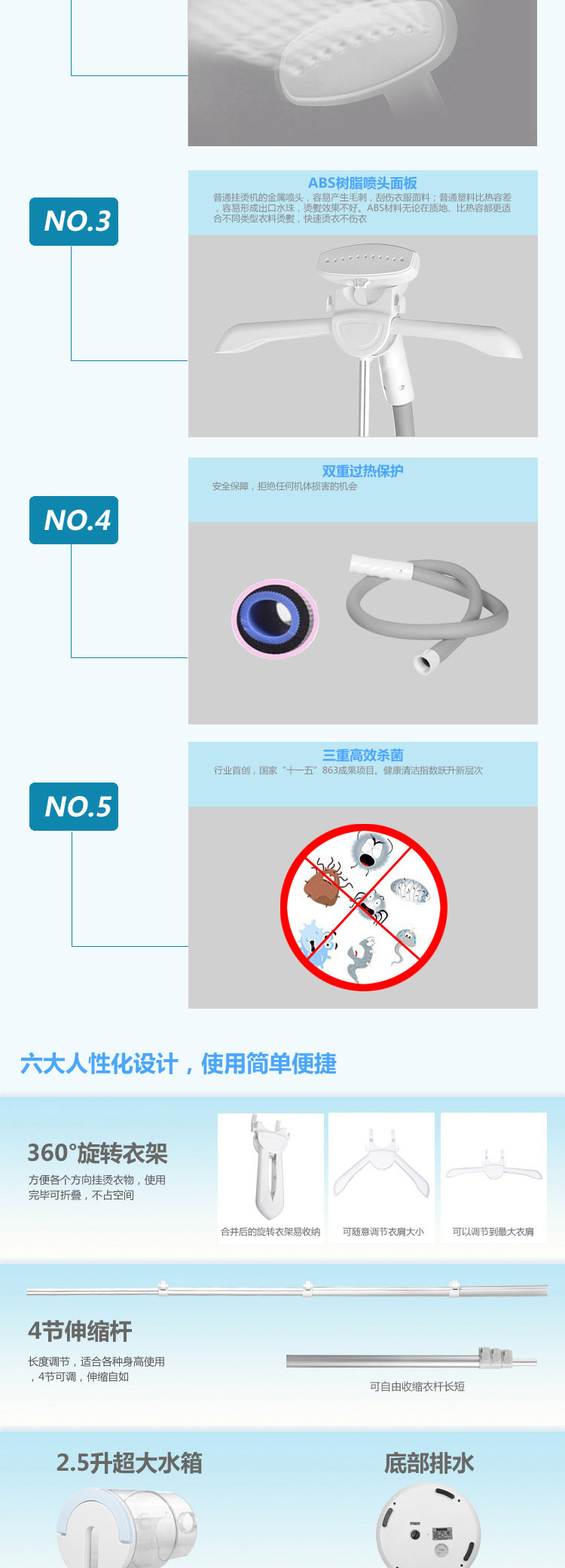 奔腾/POVOS 挂烫机PE1228 40秒快速出汽 蒸汽抗菌智熨蒸汽挂烫机 手持家用快速出蒸汽熨衣