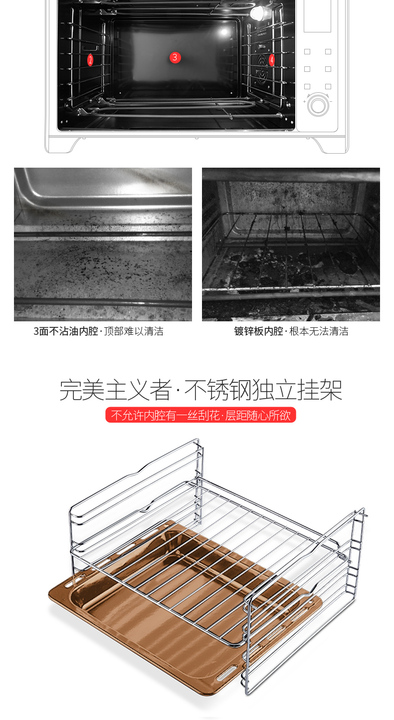 【现货】UKOEO E6500智能电烤箱家用电脑式商用烤箱多功能烘焙65L