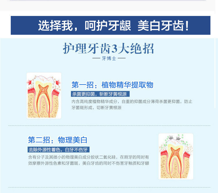 牙博士健齿白360牙膏180g（两支装）