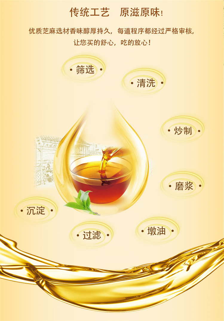 正张 正张纯小磨黑芝麻香油中秋春节过节礼盒200ml*5 200ml*5