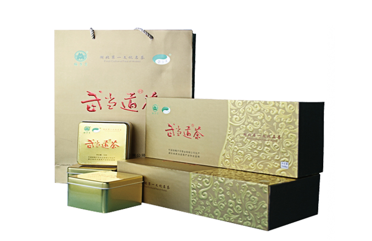 湖北十堰竹溪武当道贡茶王（金色）有机绿茶铁盒装288g