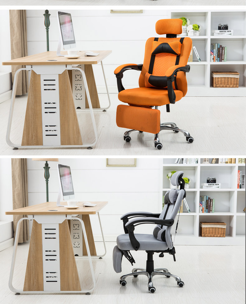 电脑椅 家用办公椅人体工学椅升降转椅可躺网布椅职员椅