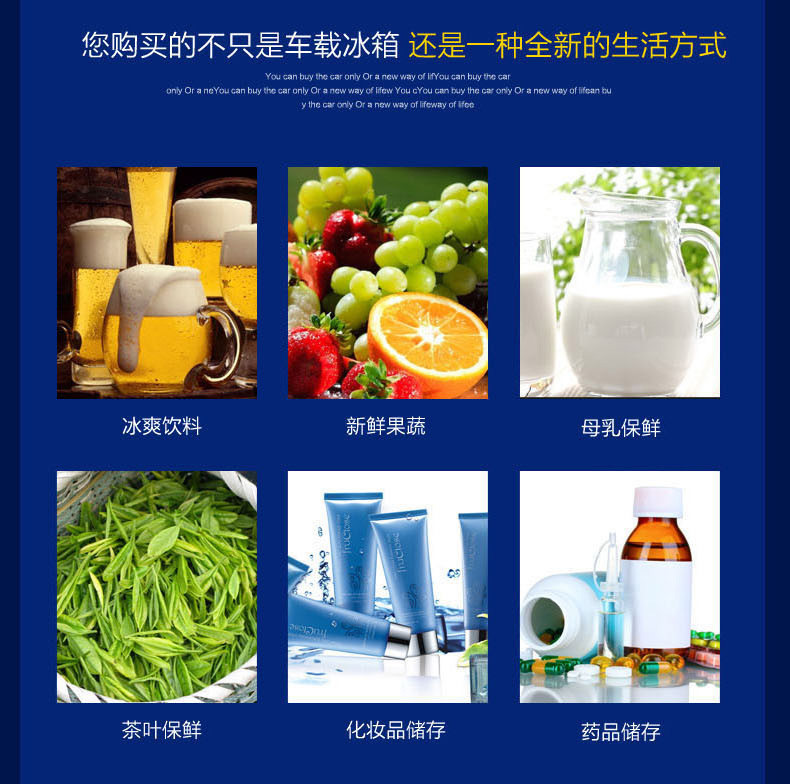 CIBAIJIA 慈百佳 CBJ-700B（单车载）7.5L车载冰箱 冷暖箱 迷你冰箱