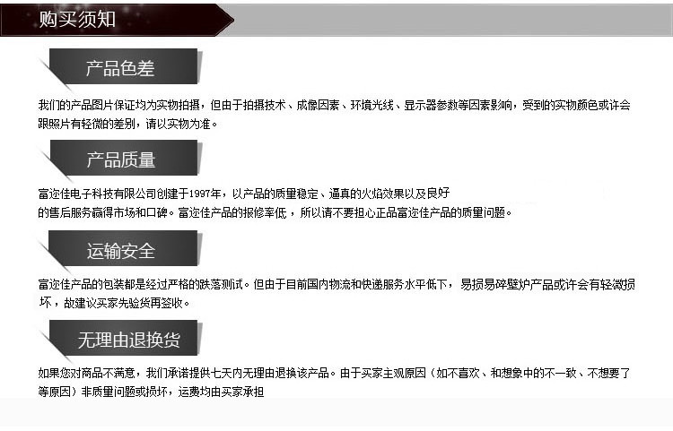 富迩佳 FEJ-99A 取暖器 欧式快热炉 仿真燃木取暖电壁炉 炉芯 壁炉