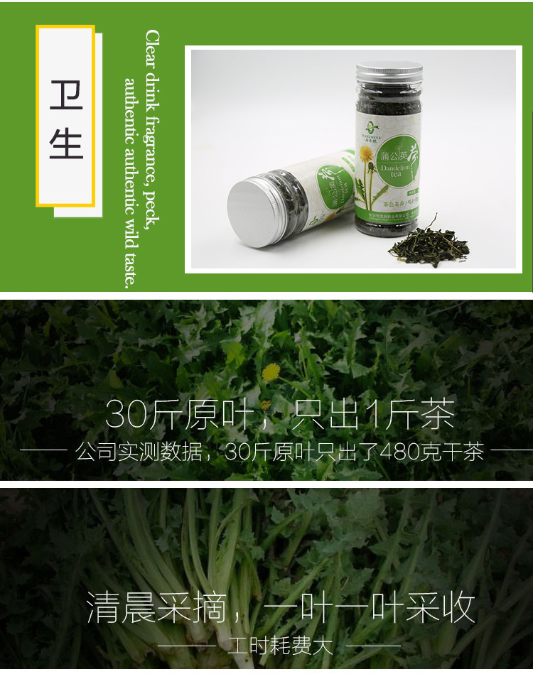 【上党馆】蒲公英茶 天然花草茶30g罐装 包邮（偏远地区除外）