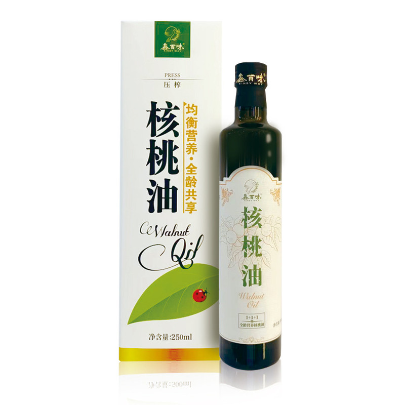 鑫百味 【长治 乡村振兴】鑫百味压榨核桃油 可以生吃的核桃油 250ml