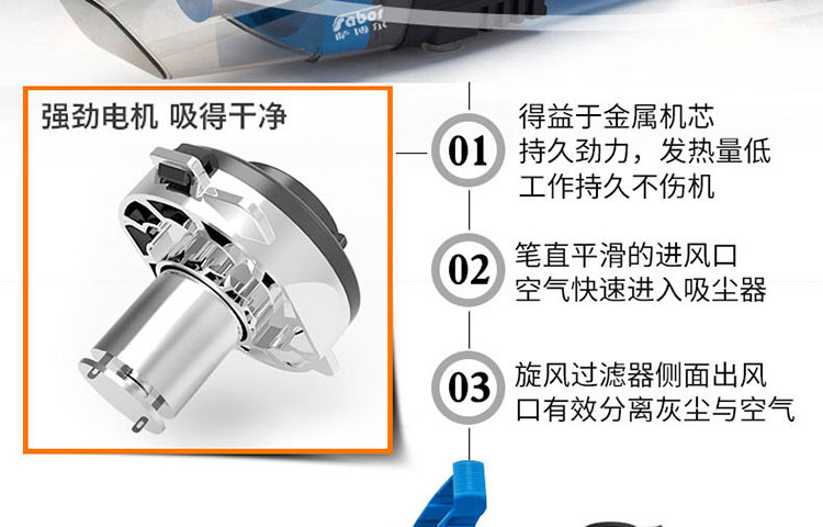 萨博尔LS-580-3带充气泵通用车型吸尘器