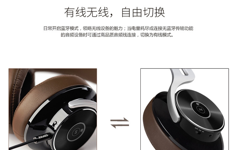 漫步者/EDIFIER W855BT 立体声头戴式蓝牙耳机