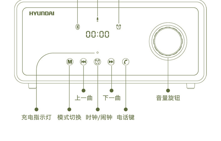 HYUNDAI 韩国现代HY-20家居蓝牙音箱