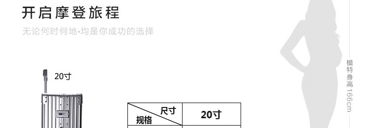 斯巴瑞 SR-601铝镁合金拉杆箱20寸