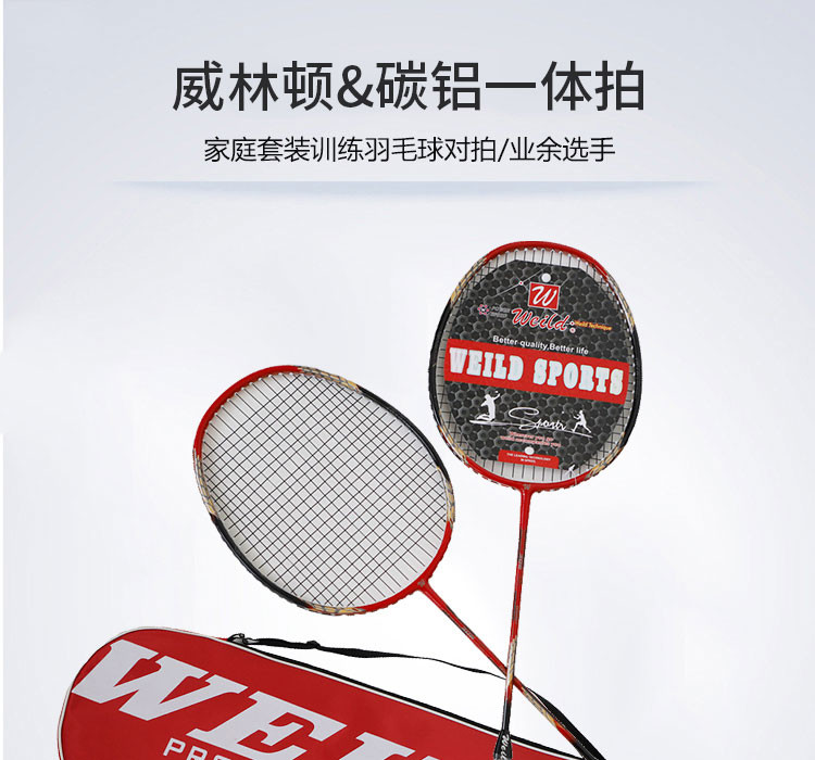 威林顿 羽毛球拍碳铝一体拍（桶球/6只装）L-306