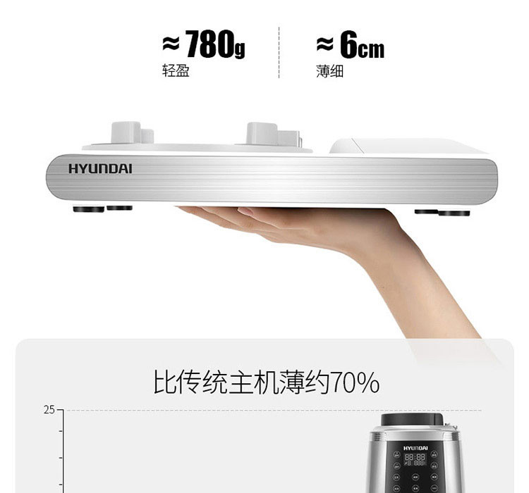 HYUNDAI现代 多功能破壁机QC-LL2481+炖锅