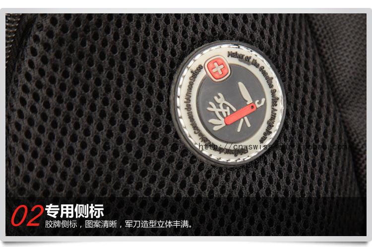 瑞士军刀（SWISSGEAR） 黑色15.6寸商务悠闲护脊双肩背包-SA9360BL