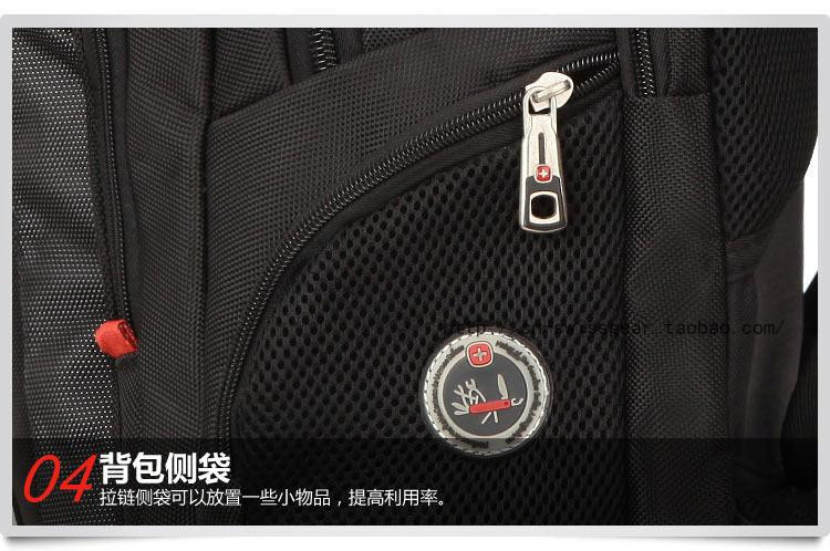 瑞士军刀（SWISSGEAR） 黑色15.6寸商务悠闲护脊双肩背包-SA9360BL