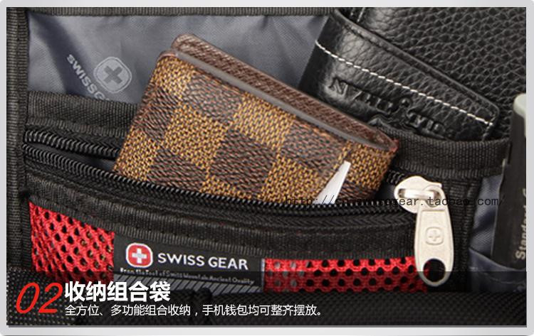 瑞士军刀（SWISSGEAR） 黑色15.6寸商务悠闲标准型护脊双肩电脑背包-SA9360BL