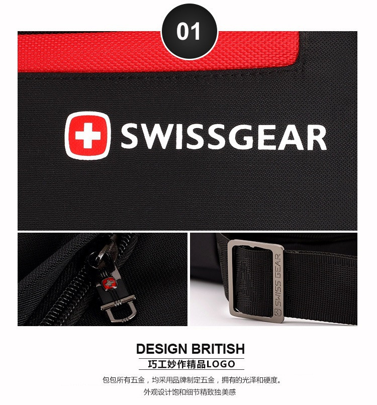 瑞士军刀（SWISSGEAR） 中性黑色MINI单肩斜挎包-SA5008BL/黑色