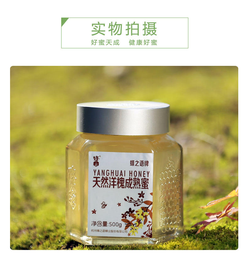 蜂之语蜂蜜纯净天然农家自产成熟蜜洋槐蜜槐花蜜500g