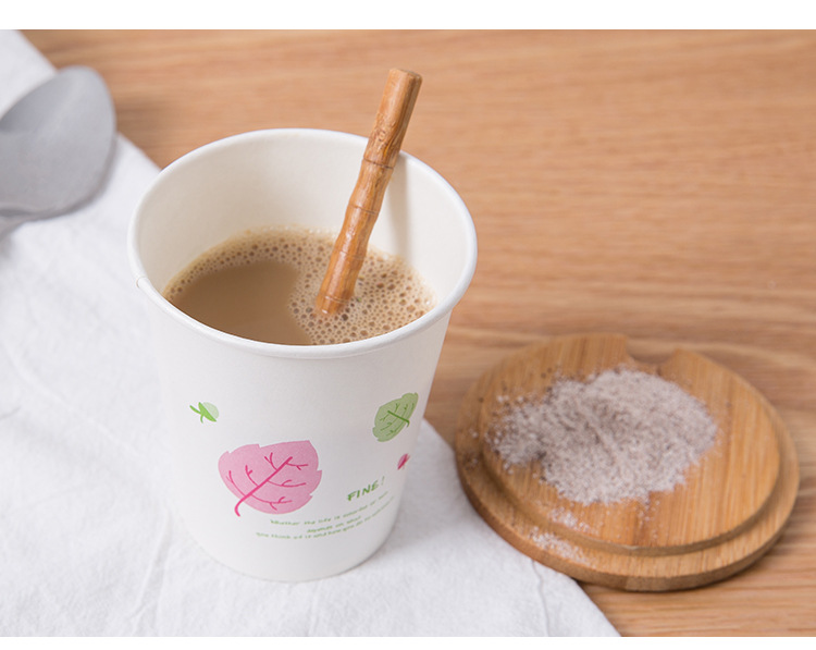 家易点 一次性纸杯50只装加厚250ml原生木浆水杯咖啡豆浆果汁奶茶
