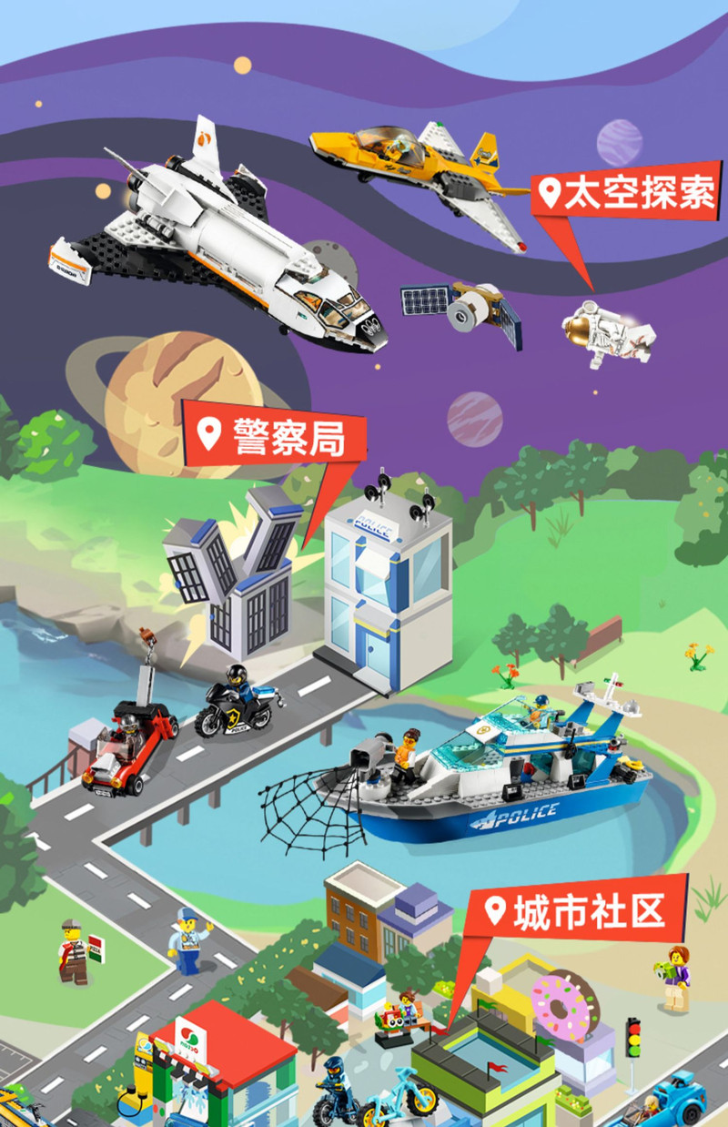 乐高/LEGO 60393消防车紧急救援积木男女孩系列拼装玩具