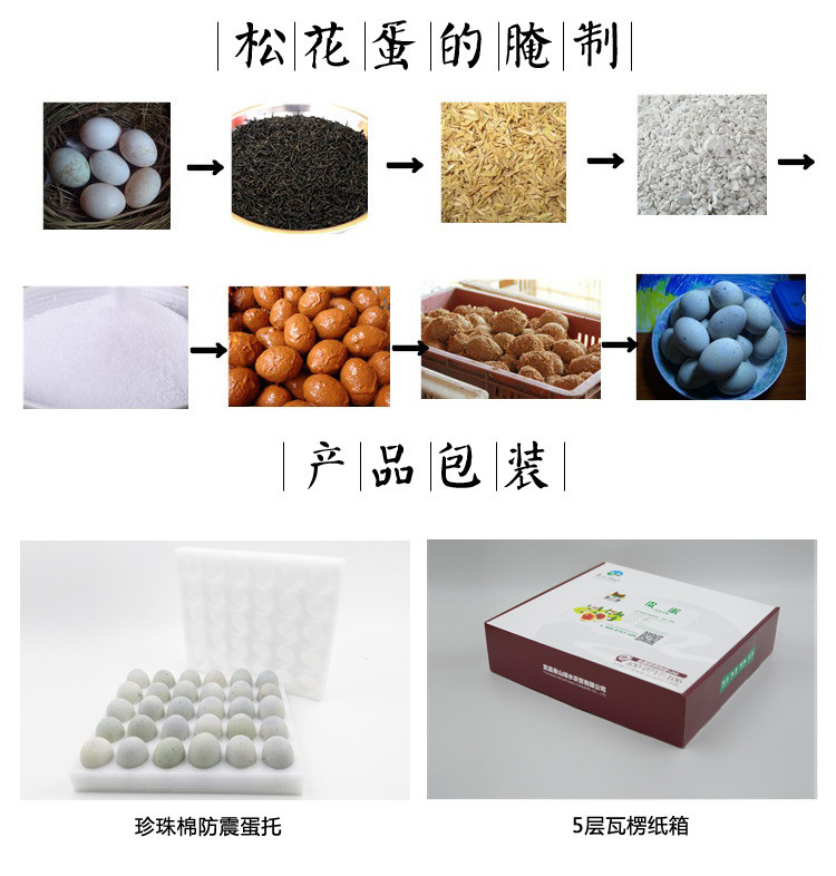 三峡特产 耕之语 无铅溏心松花蛋皮蛋 30枚装 林下散养新鲜土鸭蛋变蛋包邮