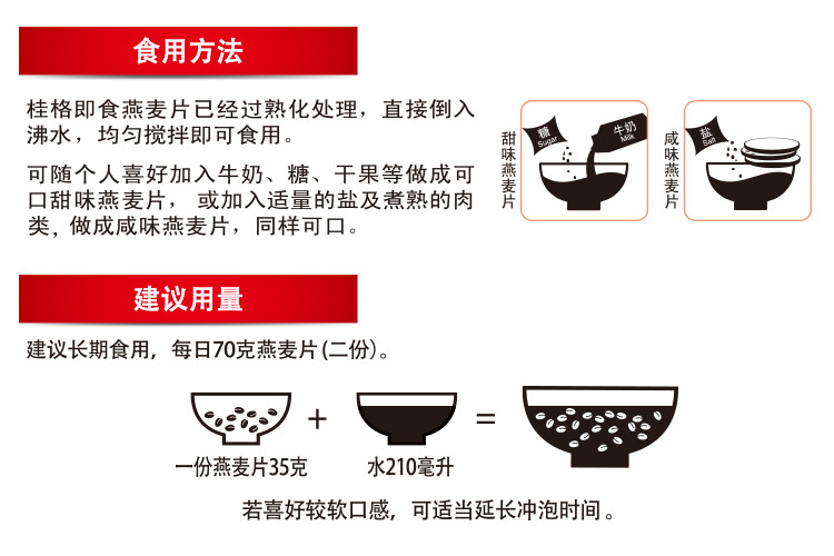 桂格即食燕麦片罐装1000g（保质期至17年6月17日）