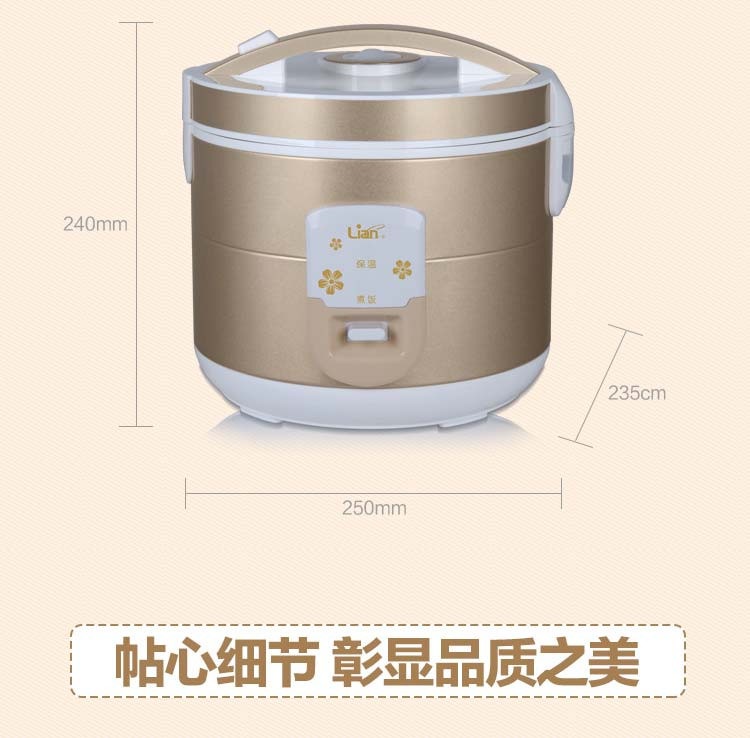 联创Lianc 多功能3L/3升厚内胆电饭锅10人立体循环加热不锈钢 DF-BL6028M