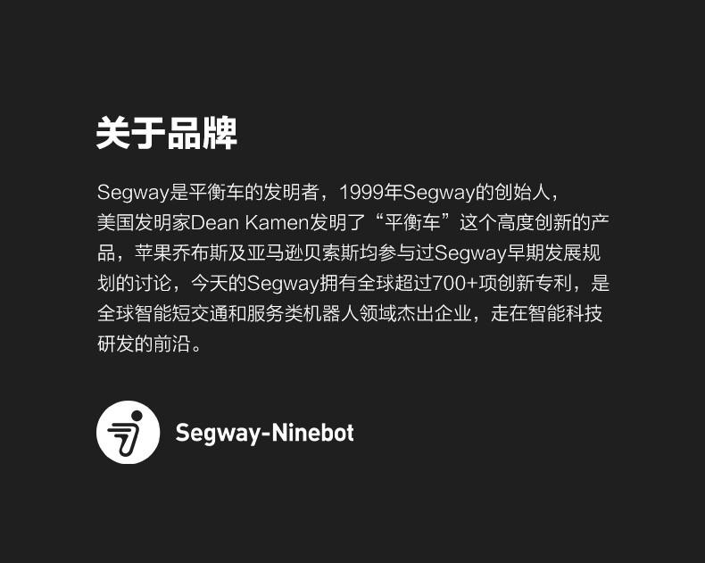 纳恩博Ninebot 赛格威W1平衡轮分离式九号双轮电动平衡车 W1