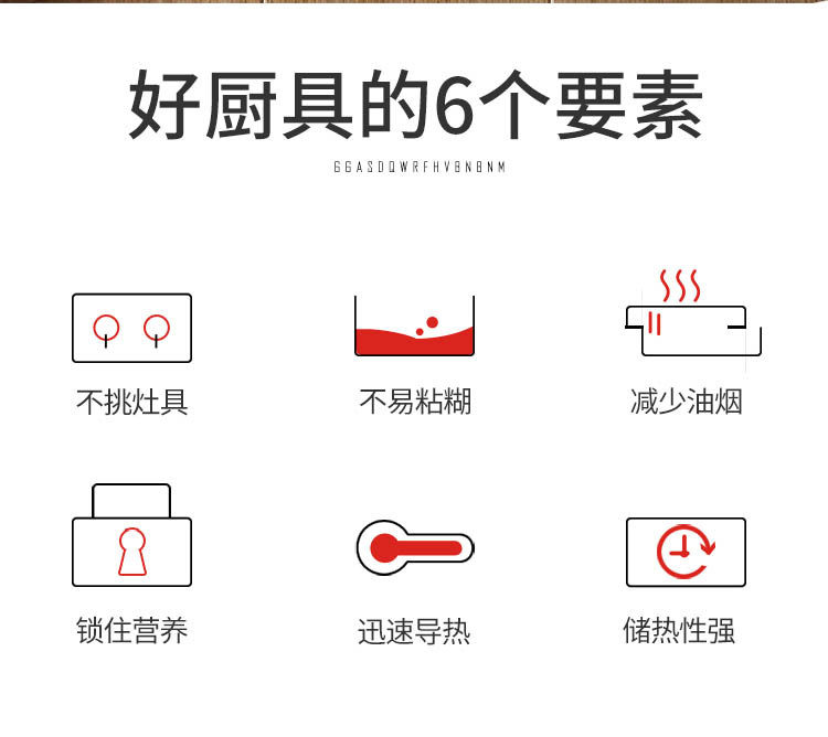 德国debo炒锅不粘锅燃气灶煤气灶通用专用家用电磁炉用炒菜锅不沾（带盖）