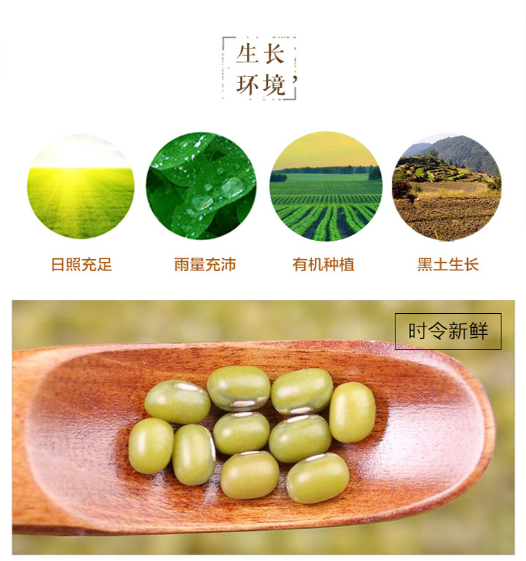 【农垦 黑龙江】豆都  有机绿豆有机食品 质量可追溯 天然绿豆 400g/袋*2