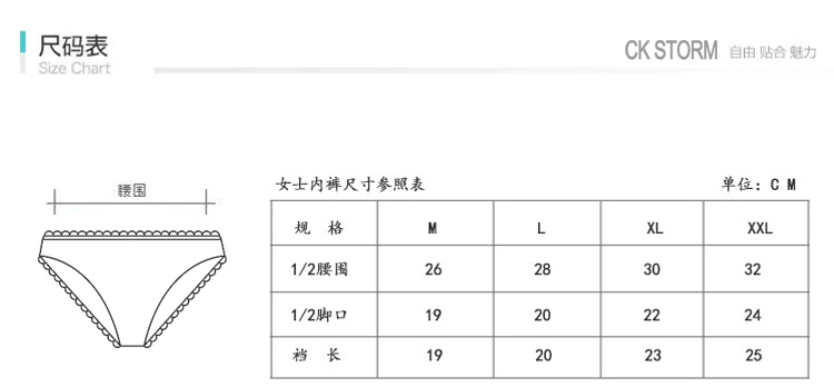 CK STORM 女式内裤商场同款性感无痕冰丝提臀一片式棉裆平角裤2条装 CK-WE02N0663