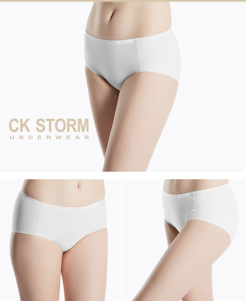 CK STORM 女士内裤 商场同款精梳棉三角裤 3条礼盒装