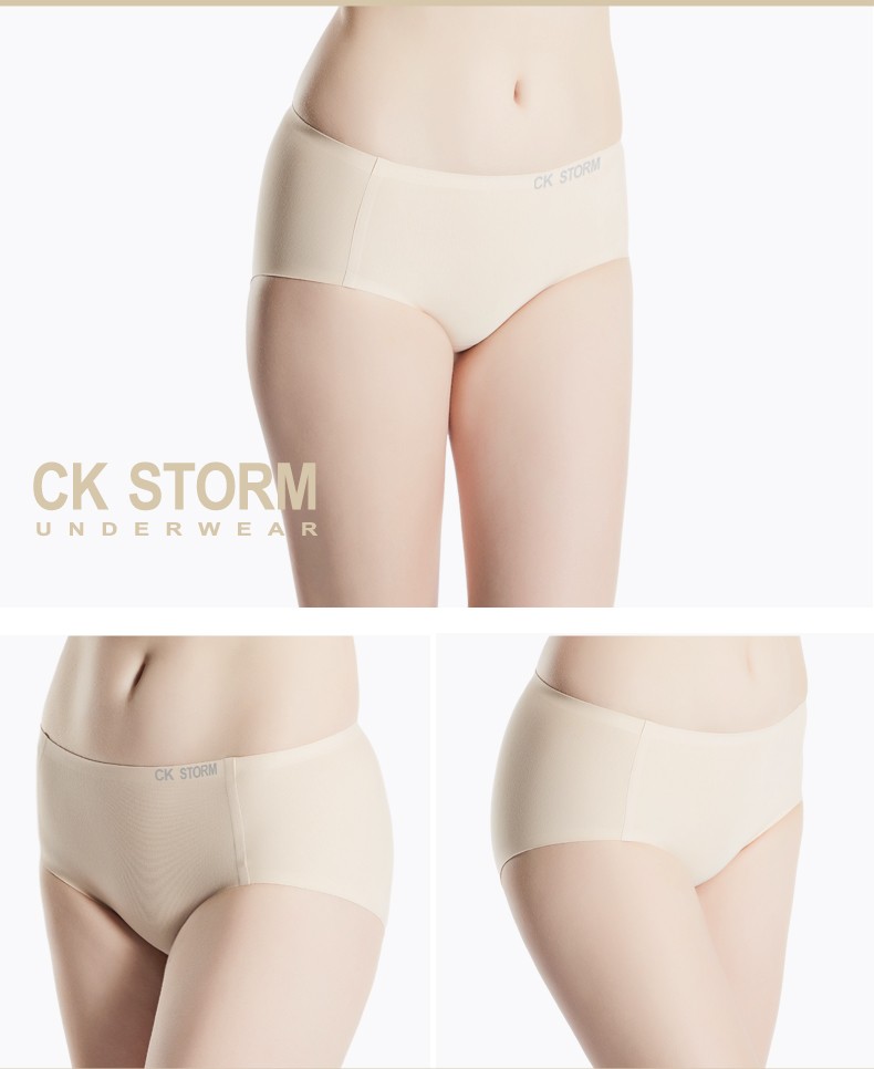 CK STORM 女士内裤 商场同款精梳棉三角裤 3条礼盒装