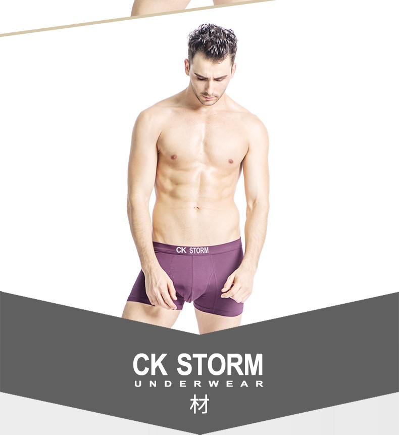 CK STORM 男士内裤 舒适无痕 U凸囊袋 加宽设计 莫代尔男内裤 2条礼盒装ckm616