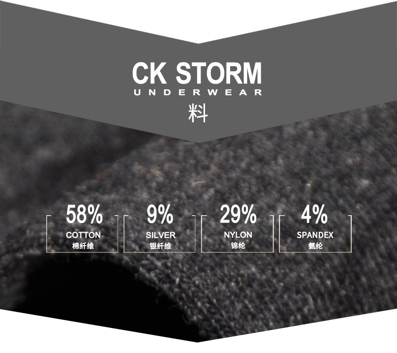 CK STORM 商务男士棉袜 3双装精梳棉银袜运动休闲短袜CK-ME03W0628