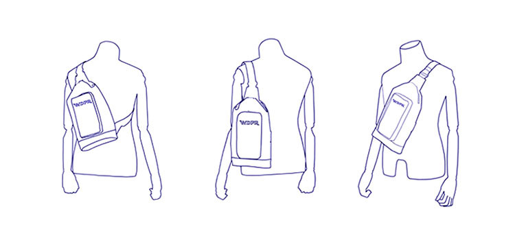 迪阿伦 男士胸包单肩斜挎包男皮包韩版时尚休闲个性小背包
