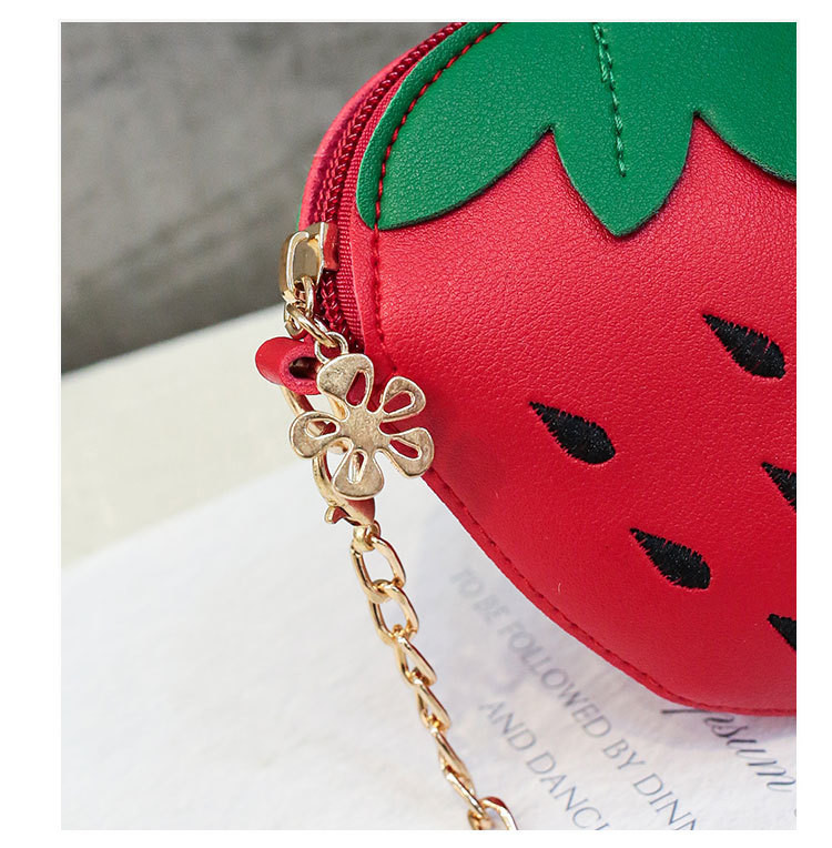 迪阿伦  迷你小包卡通包儿童可爱草莓水果零钱单肩包链条斜挎包