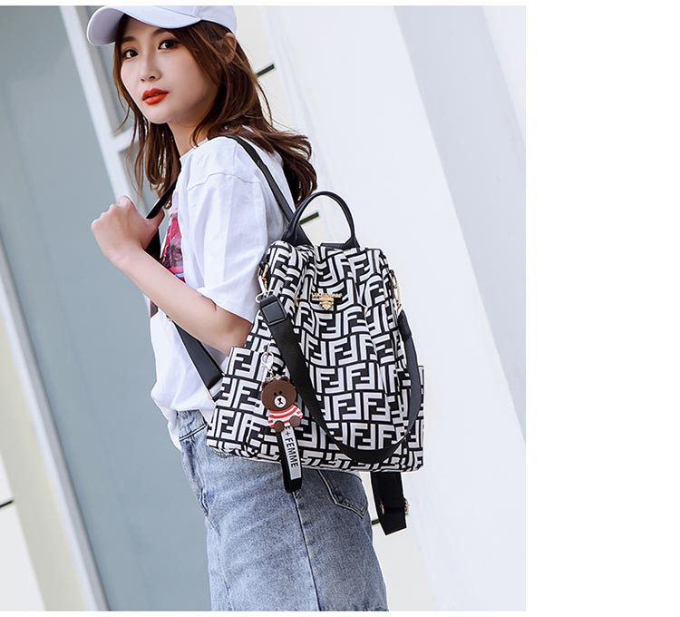 迪阿伦 欧美风女包双肩包新款包包女时尚百搭韩版旅行背包