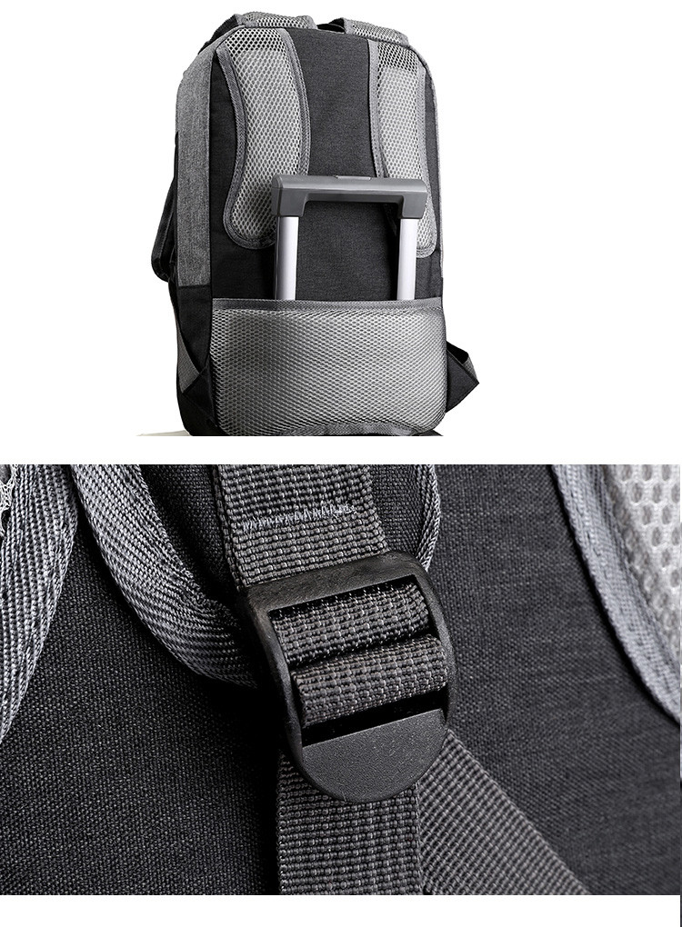 迪阿伦 2020新款男女通用电脑包旅行包学生书包帆布拼接双肩背包