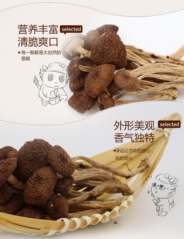 [爱心助农-明记在心] 新鲜农家茶树菇干货大蘑菇花菇野生食用菌90g