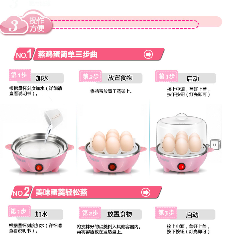  YOICE/优益 Y-ZDQ2双层煮蛋器 多功能蒸蛋器