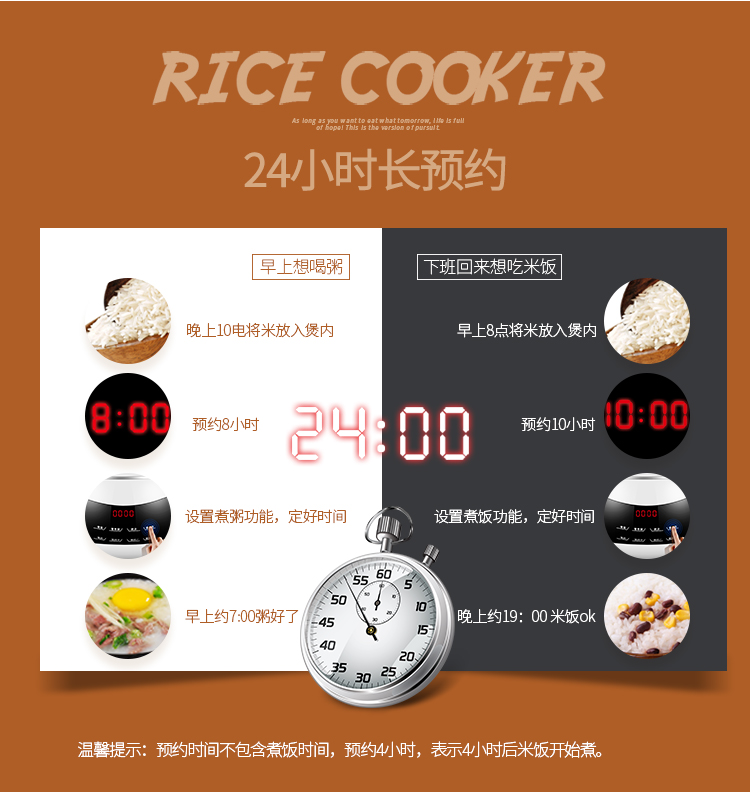 口吕品 多功能电饭煲2L智能迷你家用1-4人电热饭锅预约