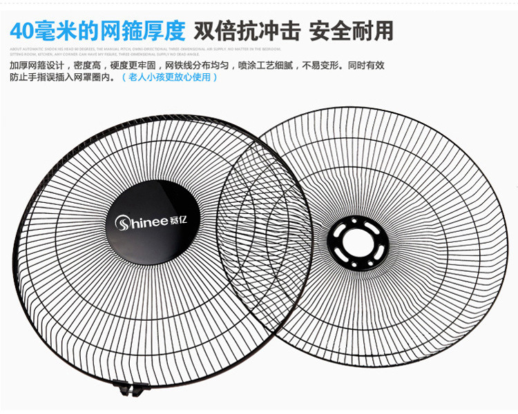 赛亿落地扇电风扇五风叶摇头风扇定时静音电风扇