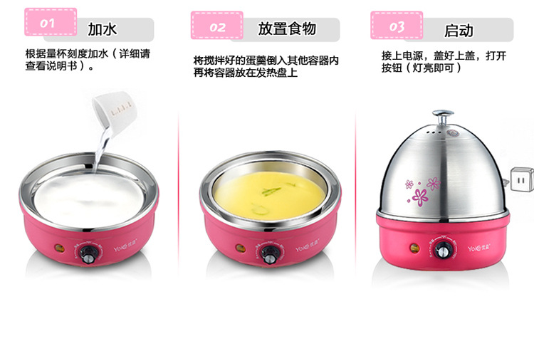 新品 优益 Y-ZDQ6全不锈钢煮蛋器  家用多功能 可煎蛋