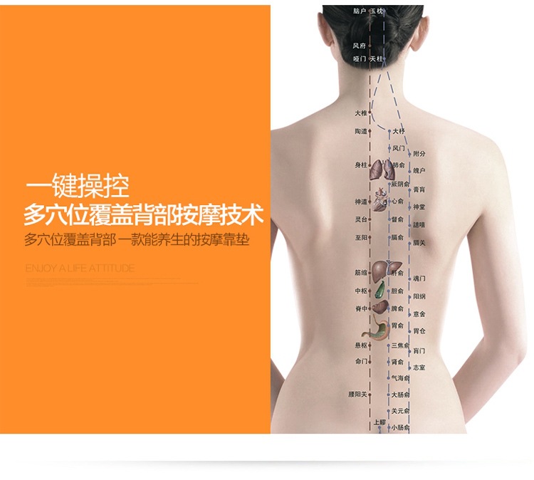 多功能车载家用按摩靠垫全身加热按摩器材推拿按摩椅垫NBC-CJ203D