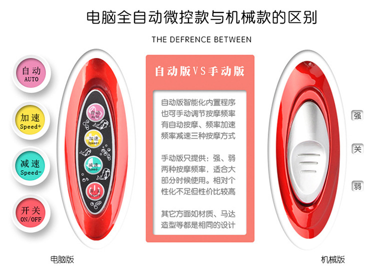 家用电动多功能大海豚按摩棒背部全身红外按摩器NBC-J401Z5