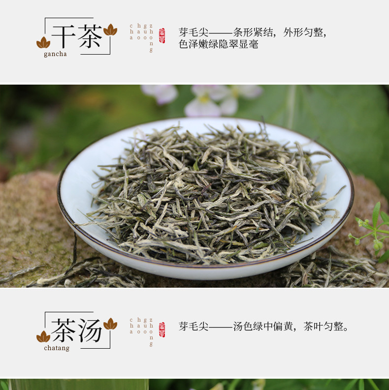 【夷陵馆】2018年三峡明前芽毛尖新茶盒装200G*2 礼盒装茶叶嫩芽高山绿茶