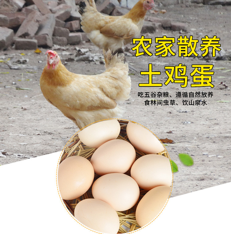 【长阳馆】长阳农村散养土鸡蛋柴鸡蛋草鸡蛋月子初产蛋30枚 包邮
