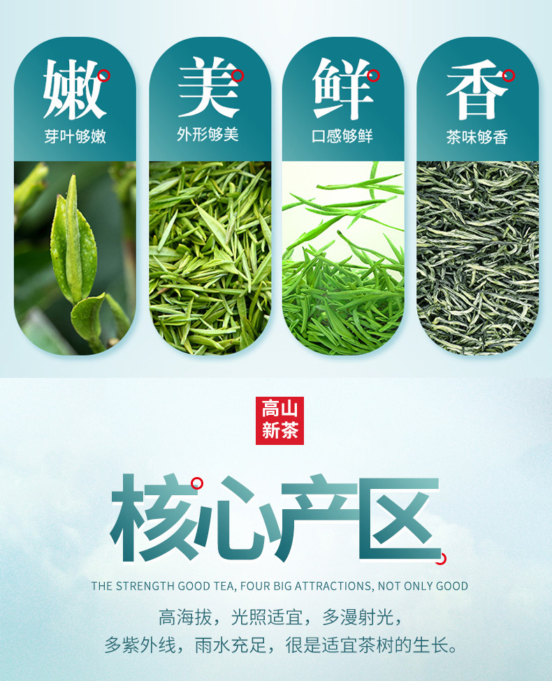 农夫乡情 五峰毛尖高山云雾绿茶叶50G