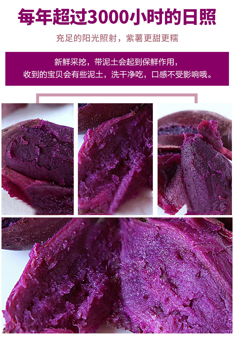 【贵港馆】香糯甜越南中紫薯非迷你珍珠番薯5斤装